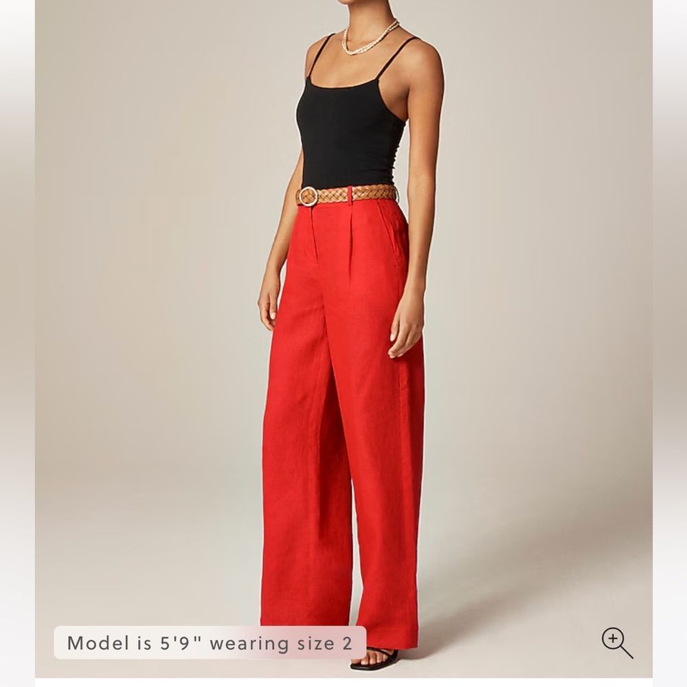 NWT J. Crew Essential Wide leg linen pant